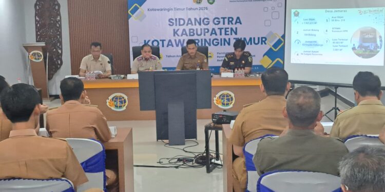Foto: IST/MATA KALTENG - Sidang Gugus Tugas Reforma Agraria Kabupaten Kotim (Tahap II) di Gedung PTSL Kantor Pertanahan Kotim, 29 April 2025.
