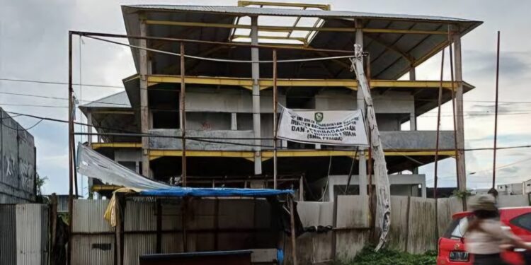 Foto: IST/MATA KALTENG - Proyek Pasar Mangkikit.