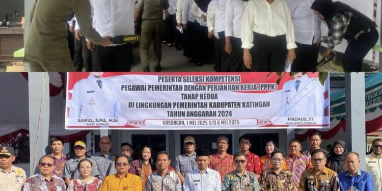 FOTO : MATAKALTENG - Wakil Bupati Katingan Firdaus, saat membuka kegiatan seleksi PPPK tahap II di Kabupaten Katingan.