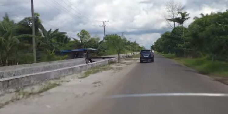 Foto:IST/MATA KALTENG - Jalan Pramuka Sampit.