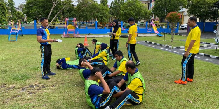 FOTO: MATAKALTENG - Suasana Tes Kesamaptaan Jasmani Semester I Tahun 2025.