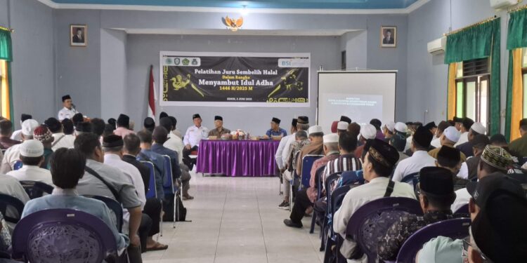 Foto: DIAN/MATA KALTENG - Pelatihan Juru Sembelih Halal dalam rangka menyambut Idul Adha 2025 di Aula Kemenag Kotim, 2 Juni 2025.