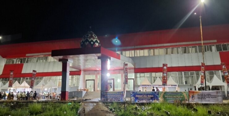 FOTO : DIAN/MATA KALTENG - Gedung Expo yang menjadi perkara dalam kasus korupsi mantan Kepala Disperindag Kotim.
