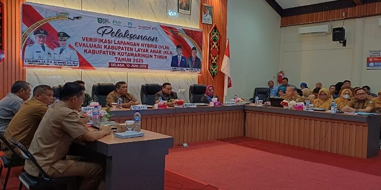 FOTO: IST/MATA KALTENG - Verifikasi Lapangan Hybrid (VLH) Evaluasi Kabupaten Layak Anak (KLA) Tahun 2025 oleh Kementerian Pemberdayaan Perempuan dan Perlindungan Anak (Kemen PPPA), Selasa 10 Juni 2025.