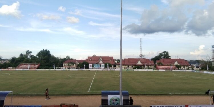 FOTO: AGUS/MATAKALTENG - Kondisi Stadion 29 Nopember Sampit saat ini. 