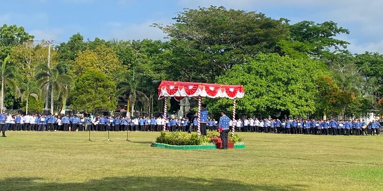 Pemkot Palangka Raya Gelar Upacara Gabungan Peringati Hari Jadi ke 60.