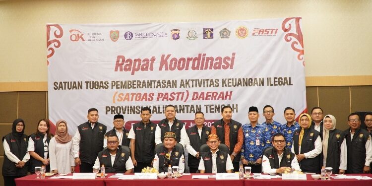 FOTO: IST/MATAKALTENG - Bersama kegiatan Rapat Koordinasi Satuan Tugas Pemberantasan Aktivitas Keuangan Ilegal (Satgas Pasti) Daerah Provinsi Kalimantan Tengah, Selasa 17 Juni 2025.