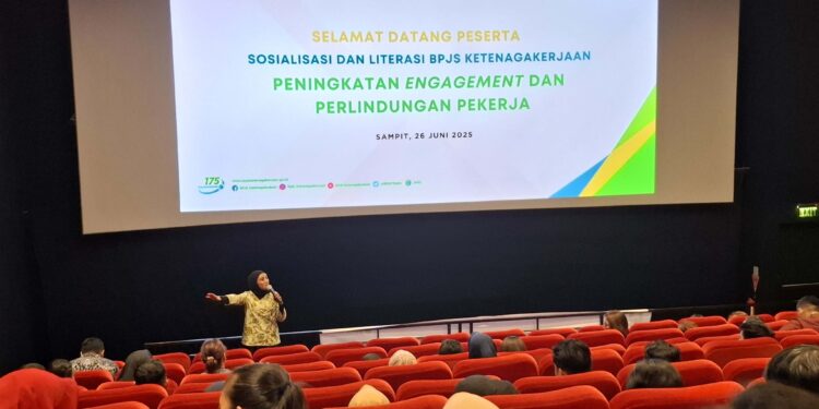 Foto: DIAN/MATA KALTENG - Sosialisasi dan Literasi BPJS Ketenagakerjaan Peningkatan Engagement dan Perlindungan Pekerja, 26 Juni 2025.