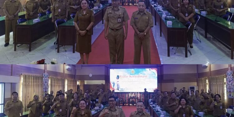 FOTO : MATAKALTENG - Pj Sekda Katingan saat hadiri rapat koordinasi, di aula BKAD setempat.