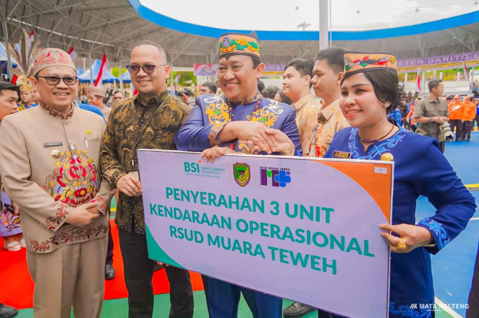 Wagub Kalteng Pimpin Upacara HUT ke-75 Barito Utara, Serukan Persatuan dan Sukseskan PSU 2025
