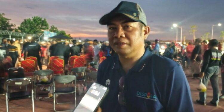 FOTO: NRA/MATAKALTENG - Kepala Dinas Pemuda dan Olahraga Kalimantan Tengah, Agus Siswadi, saat diwawancarai saat usai mengikuti olahraga sore bersama Gubernur, Sabtu 12 Juli 2025.