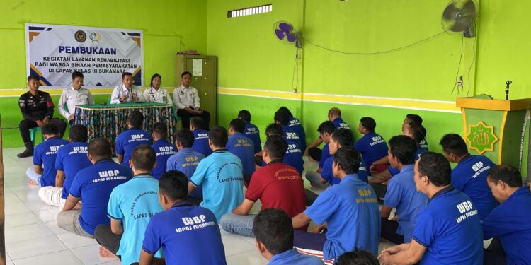FOTO: MATAKALTENG - Pembukaan layanan rehabilitasi bagi WBP Lapas Kelas III Sukamara, Rabu (16/7/2025).