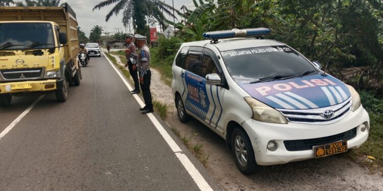 FOTO: IST/MATAKALTENG- anggota Satlantas Polres Kotim saat melakukan patroli di wilayah hukumnya pada Senin, 28 Juli 2025.