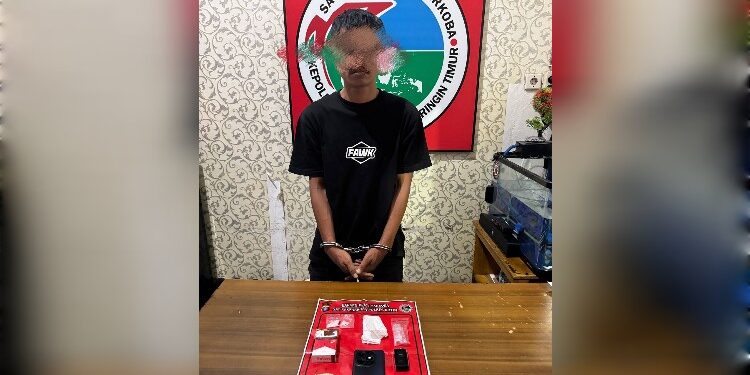 FOTO: IST/MATAKALTENG- Pengendar Narkotika jenis sabu yang berhasil diringkus Polisi.