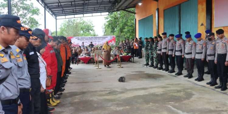FOTO: IST/MATAKALTENG- Apel siaga Karhutla di Kabupaten Kotim pada Senin, 4 Agustus 2025.