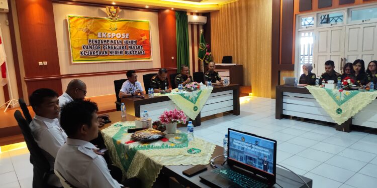 Foto : MATAKALTENG - Pelaksanaan ekspose terkait pembangunan tembok Lapas Sukamara di Kantor Pengacara Negara pada Kejaksaan Negeri Sukamara.
