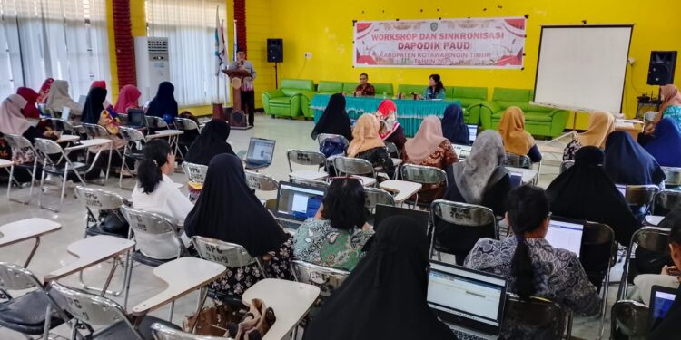 Foto:IST/MATA KALTENG - Workshop sinkronisasi Dapodik PAUD, 21 Agustus 2025.