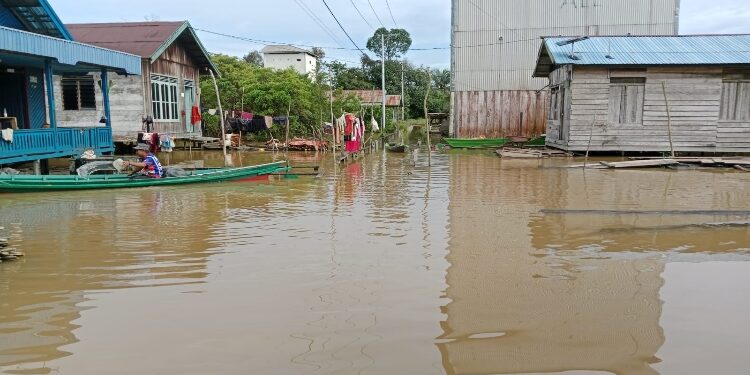 FOTO: BPBD/MATA KALTENG - Banjir di Desa Barunang Miri.