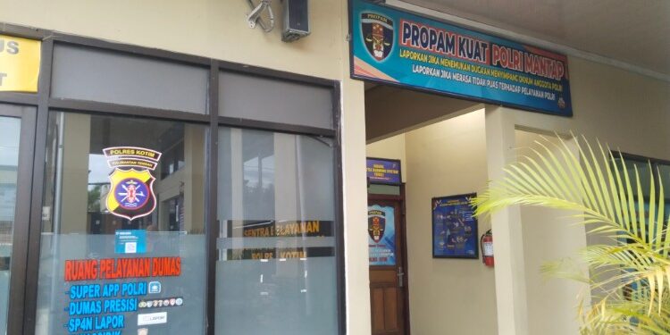 FOTO: AGUS/MATAKALTENG- Kantor Propam Polres Kotawaringin Timur tempat Bripda Muhammad Fadel ditahan.