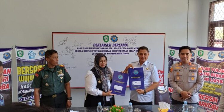Foto:IST/MATA KALTENG - Penyerahan aset untuk menunjang operasional Badan Narkotika Nasional Kabupaten (BNNK) Kotim.