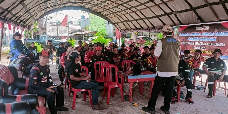 Foto:IST/MATA KALTENG - pemberian materi dalam kegiatan pelatihan pemadaman kebakaran Kabupaten Kotim tahun 2025.