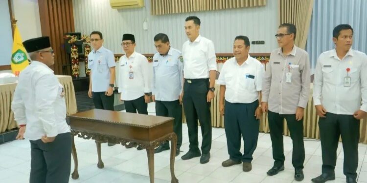 Foto:IST/MATA KALTENG - serah terima jabatan (sertijab) antarpejabat di lingkungan Sekretariat Daerah (Setda) Kotim.