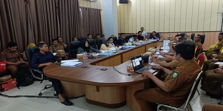 FOTO: IST/MATA KALTENG - Dinas SDABMBKPRKP Kotim saat pembahasan anggaran 2026 bersama Komisi IV.