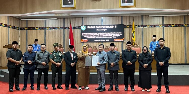 Foto:IST/MATA KALTENG - Paripurna persetujuan bersama atas dua Rancangan Peraturan Daerah (Ranperda), yakni tentang Anggaran Pendapatan dan Belanja Daerah (APBD) Tahun Anggaran 2026.