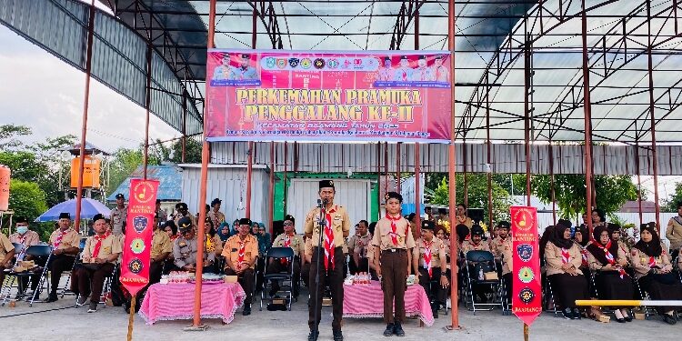 FOTO: IST/MATA KALTENG - Pembukaan Perkemahan Pramuka Penggalang di Kecamatan Baamang.