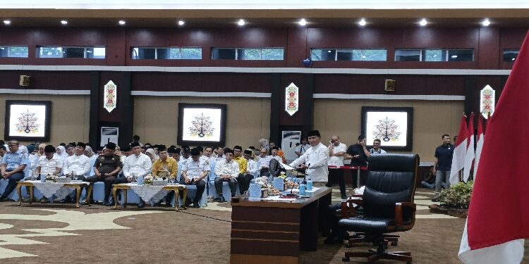 FOTO: NRA/MATAKALTENG - Gubernur Kalimantan Tengah, Agustiar Sabran, saat menyampaikan sambutannya.