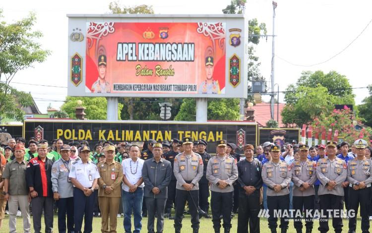 Wujudkan Persatuan dan Kesatuan, Polda Kalteng Gelar Apel Kebangsaan Bersama Elemen Masyarakat