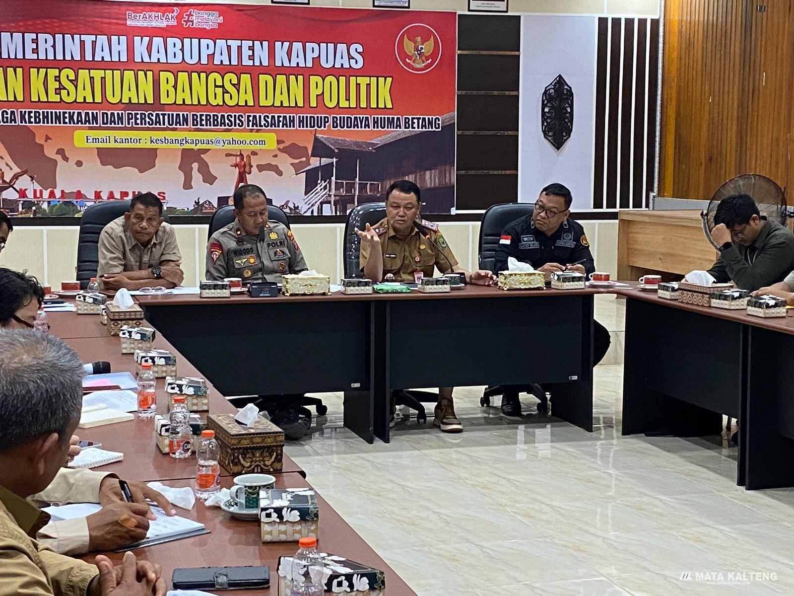 Sekda Pimpin Rapat Koordinasi Terkait Tindak Lanjut Hasil Pendataan Ulang Bencana Alam Banjir di Desa Tumbang Mamput