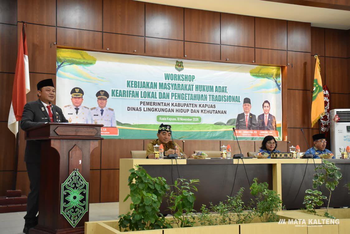 Sekda Kapuas Buka Workshop Kebijakan Masyarakat Hukum Adat dan Kearifan Lokal
