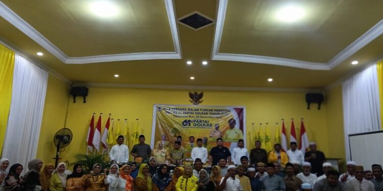 FOTO: IST/MATAKALTENG - Acara syukuran malam puncak HUT Golkar di gelar di DPD Partai Golkar, Jalan P Diponegoro, Jumat 5 Desember 2025 malam.