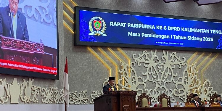 FOTO: NRA/MATAKALTENG - Pidato pengantar Gubernur Kalteng dibacakan oleh Wakil Gubernur Kalimantan Tengah, Edy Pratowo.