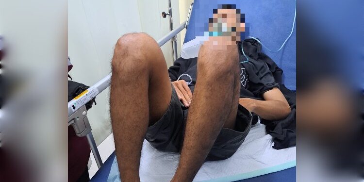 FOTO: MATAKALTENG - Korban pada saat mendapatkan perawatan di rumah sakit.