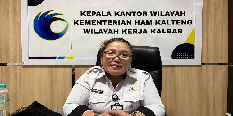 FOTO: NRA/MATAKALTENG - Kepala Kantor Wilayah Kementerian HAM Kalimantan Tengah wilayah kerja Kalimantan Barat, Kristiana Meinalita Samosir.