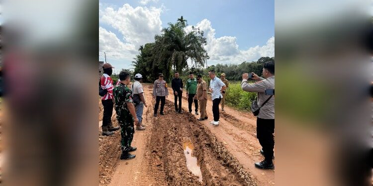 Foto:IST/MATA KALTENG - Anggota DPRD Kotim Dapil V saat pantau kondisi jalan di Mentaya Hulu, 12 Januari 2026.