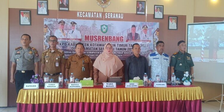 Foto:IST/MATA KALTENG - Musrenbang RKPD di Kecamatan Seranau yang dihadiri Anggota DPRD Kotim.