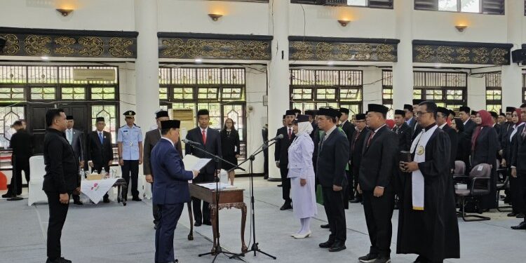 Foto:IST/MATA KALTENG - Pelantikan pejabat di lingkup Pemkab Kotim, 30 Januari 2026.