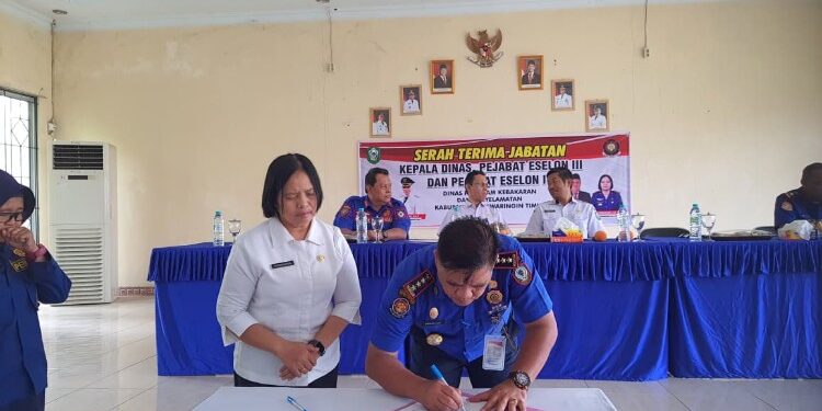 Foto:IST/MATA KALTENG - Sertijab di lingkup Disdamkarmat Kotim, 4 Februari 2026.