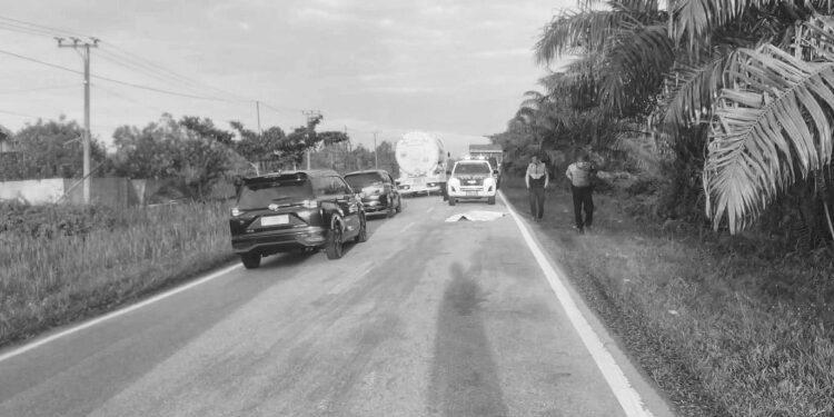 FOTO: IST/MATAKALTENG - Lokasi Penemuan Mayat di Jl. Tjilik Riwut KM. 50.