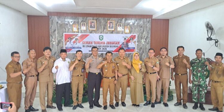 Foto:DIAN/MATA KALTENG - Sertijab di lingkup Kecamatan Baamang, Kotim, 9 Februari 2026.