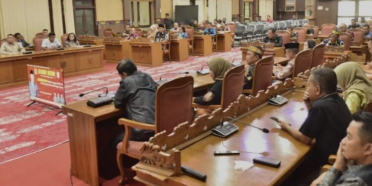 FOTO: IST/MATA KALTENG - Penyampaian aspirasi anggota DPRD Kotim kepada anggota DPD RI.