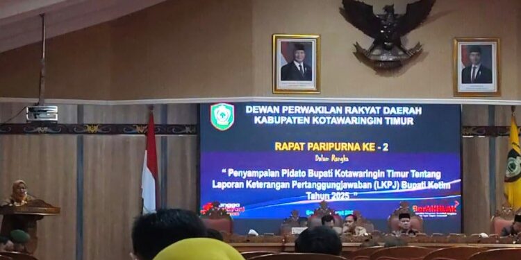 Foto:IST/MATA KALTENG - Paripurna penyampaian LKPJ 2025, 30 Maret 2026.