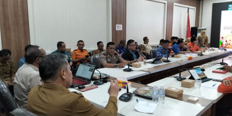 Foto:IST/MATA KALTENG - Rapat koordinasi penanganan dan pencegahan rencana karhutla dan kekeringan di Kabupaten Kotim, 7 April 2026.