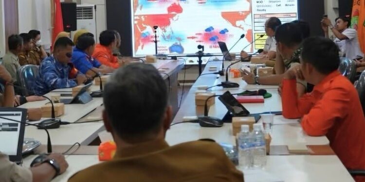 Foto:IST/MATA KALTENG - Rakor pembahasan bencana karhutla dan kekeringan di Kotim belum lama ini.