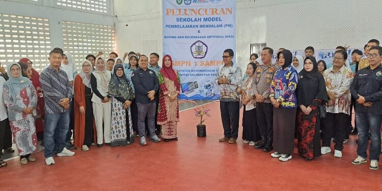 FOTO: IST/MATA KALTENG - Launching Sekolah Model Pembelajaran Mendalam dan Coding–AI di Kalteng, Sabtu 11 April 2026.