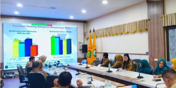Foto:IST/MATA KALTENG - Rakor strategi percepatan penurunan stunting melalui berbagai inovasi berbasis desa dan digital dalam Penilaian Kinerja Stunting 2026.