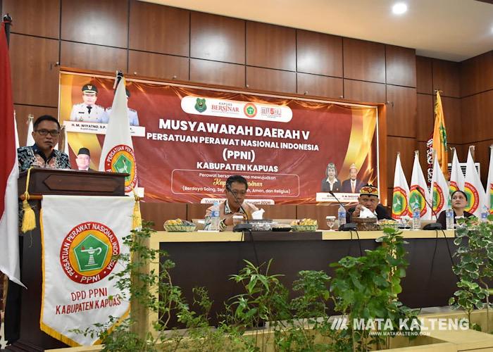 Wakili Bupati, Staf Ahli KSDM Buka Musda V PPNI Kapuas, Perkuat Sinergi Tingkatkan Pelayanan Kesehatan